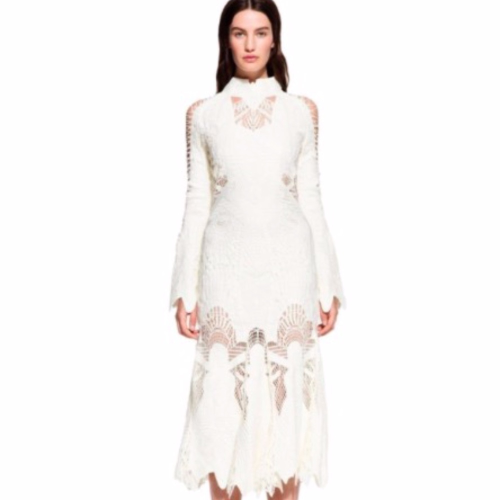 Jonathan Simkhai Lace Up Sleeve Trumpet Gown